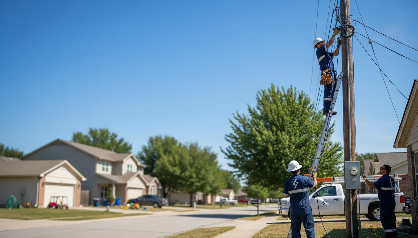 Residential electrician providing installation services in Floral, AR